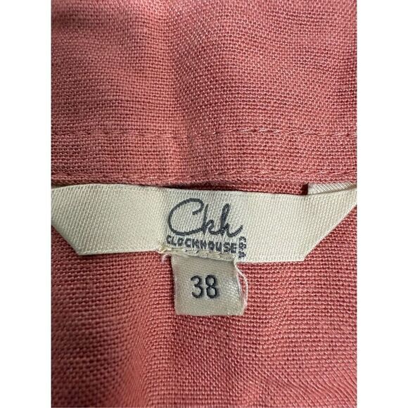 Clockhouse Women’s Cotton Pink Peach Button Front Mini Skirt Sz 38 EU/ S US - Picture 3 of 7